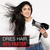 CHI Pro Hair Dryer for salon use, ceramic heater, red, reduces frizz and static, faster drying,