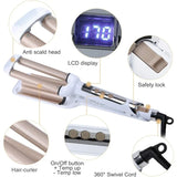 Crimper Hair Iron Ceramic 3 Barrel Curling Iron 0.6 inch 16mm Instant Curls Hair Crimper