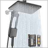 Dual Filtered Rainfall Handheld Shower Head Spray Combo, 7-Mode High Flow Rain Handheld Spray With Fixed