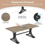Modern 5FT Conference Table for 4-6 People, Strong Metal Frame Office Meeting Desk
