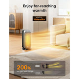 1500W Portable Heaters for Indoor Use with Remote, 70° Oscillation