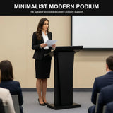 Office Reception Table Multi-Purpose Heavy Duty Metal Lecterns Large Capacity Metal Podium Speaking Desk