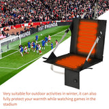 2PCS Heated Stadium Seat for Bleachers with Back and Cushion 3 Gear Heating