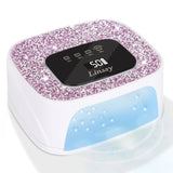 Rechargeable UV/LED Nail Lamp with Auto Sensor Portable Cordless Gel Nail Dryer Light 4 Timings and Diamond