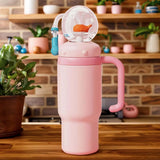 24oz Stainless Steel Whale Fountain Tumbler with Handle Whale Water Cups