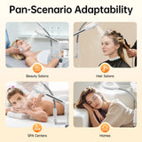 White Professional Facial Steamer,800W 110V 2-in-1 Facial Steamer Beauty Tool, Single