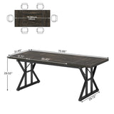 Tribesigns Dining Table for 6 People, 70.8-Inch Rectangular Wood Dining Table