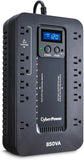 UPS Battery Backup and Surge Protector 850VA/510W w/ 12 Outlets for Home