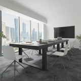 7FT Conference Table for 6-8 People, Large Rectangular Meeting Table