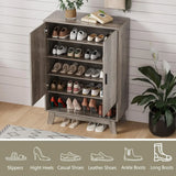 5 Tier Shoe Cabinet Storage for Entryway w/ Doors, Freestanding Shoe Rack