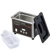 US 110V Portable Ultrasonic Cleaner, Stainless Steel Sonic Cleaning Machine for Jewelry, Eyeglasses, Dentures,