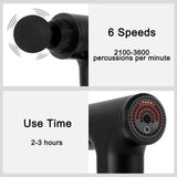 After Gym Ergonomic Percussion Massage Gun for Muscle Relief, 6 Speed