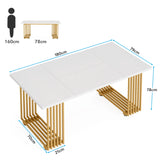 Tribesigns 63-Inch Rectangular Dining Table for 4 to 6, Modern Kitchen Table