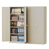 Metal Storage Cabinet, 72" Garage Cabinet with Doors and Shelves Lockable Steel Multifunctional Cabinets