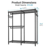 V4 Heavy Duty Clothing Rack for Hanging Clothes 810lbs Load Capacity