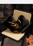 Creative Backside Cushion Emboidery Pillow Bamboo Retro Decorative Pillow Cover For Sofa Chair Bedding Fan Cushion