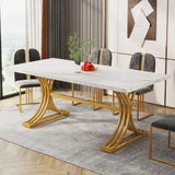 Tribesigns 63-Inch Rectangular Dining Table for 4 to 6, Modern Kitchen Table