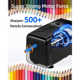 Electric sharpener, Heavy Duty Classroom sharpener, Colored pencils