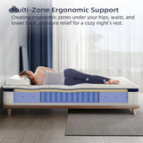 12 Inch-Hybrid Mattress Bed in A Box, Medium Firm for All Sleepers