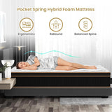BedStory 10-14'' Hybrid Mattress, Gel Memory Foam & Pocket Springs