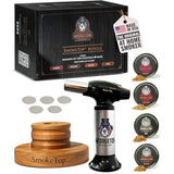 Cocktail Smoker Kit and Torch with Cherry, Hickory, Maple, and Oak Wood Chips - Cocktail Smoker Kit & Chips for Old Fashioned Co