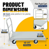 Platform Truck Flat Push Cart, 2500LBS Weight Capacity, Dolly Heavy Duty Hand Trucks with 360 Degree