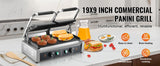 SucceBuy Commercial Panini Grill 3600W Electric Sandwich Panini Maker