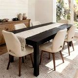 Farmhouse Dining Table, 70" Rectangular Wooden Kitchen Table for 4–6 People