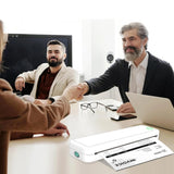 A4 Portable Printer Inkless for Travel Bluetooth Wireless Thermal Printer With 1 Roll Thermal Paper Kit For Document Maker Home