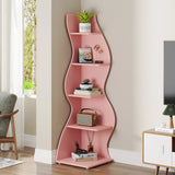 Tribesigns Corner Shelf, Modern 5-Tier Wall Corner Bookshelf, Stylish
