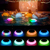 Floating Pool Speaker with Colorful Lights Hot Tub Speaker IPX7 Waterproof Wireless Speaker