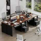 55 inch Computer Desk with Keyboard Tray and Power Outlet Modern Home Office Desk