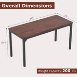 4-Person Meeting Room Table: Large Tabletop, Heavy-Duty Metal, Multifunctional Desk for Home, Office,