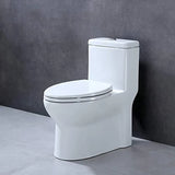 Toilet Seat Slow Close Easy to Install and Clean Durable Plastic White Replacement