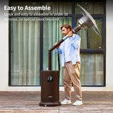 55,000 BTU Propane Patio Heater, Portable Outdoor Heater for Large Spaces