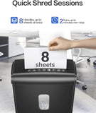 Micro-Cut Paper Shredder, P4 High Security, 8-Sheet, 4 Gallon Bin