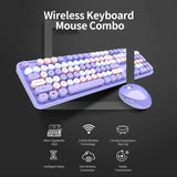 Mofii Sweet Keyboard Mouse Combo Mixed Color 2.4G Wireless Keyboard Mouse Set