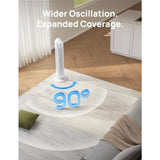 Tower Fan for Bedroom, 25ft/s Smart Standing Fans with 4 Modes, 4 Speeds