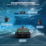 Cordless Robotic Pool Cleaner for Inground Above Ground Pools Smart