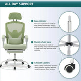 Office Desk Computer    with Footrest, Ergonomic Mesh Swivel Gaming