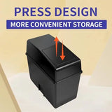 Compact Black Car Trash Bin With Flip Lid – Portable Waste Container For Vehicles