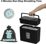 Paper Shredder for Home, 5-Sheet Cross Cut with 2.38-Gallon Basket, P-4 Security Level, 4-Mode Design, Shreds Paper/Credit Card,