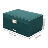 17x24x11cm 3 Tiers Large Capacity Jewelry Box with Safety Lock for Rings