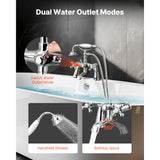 SucceBuy Clawfoot Tub Faucet Deck Mout  Bathtub Faucets with Handheld Shower 360° Rotation Spout & 59-in Long Hose for Bathtubs