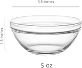 Small Glass Bowls Set 5 oz Prep Bowls for Cooking Dessert Ice Cream 9 Pack