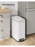 Slim Trash Can, 13-Gallon Garbage Can For Narrow Spaces With Soft-Close Lid