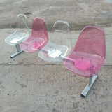 Three-person transparent plastic row chair Square waiting  Hospital bench