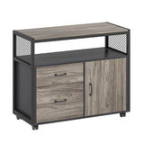 Tribesigns Modern File Cabinet with Drawers for Letter-sized File and Door