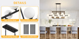 Mid Century Modern Chandelier 16-Lights Sputnik Chandelier 54in Chandelies