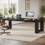 86.6" Two-Person Desk, Modern Executive Office Desk, Double Computer Writing Table for Home Office, Conference Room